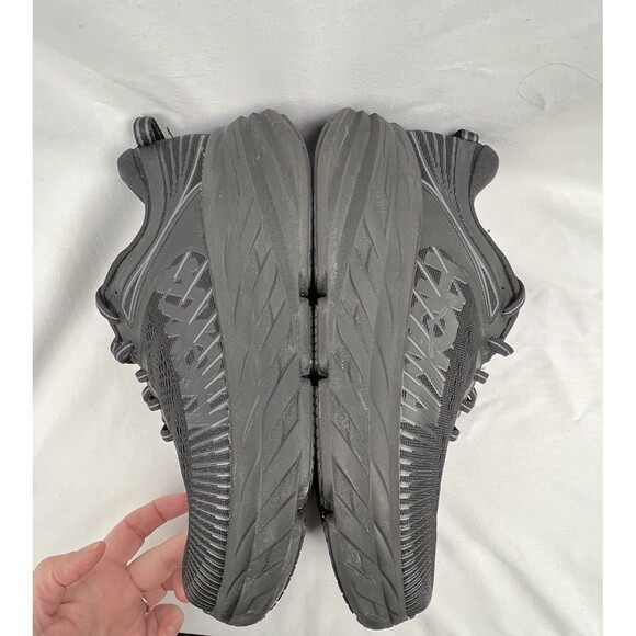 HOKA One One Bondi 7 Womens Sz 9 D Wide Running Shoes 1110531 BBLC Triple Black - Picture 10 of 13